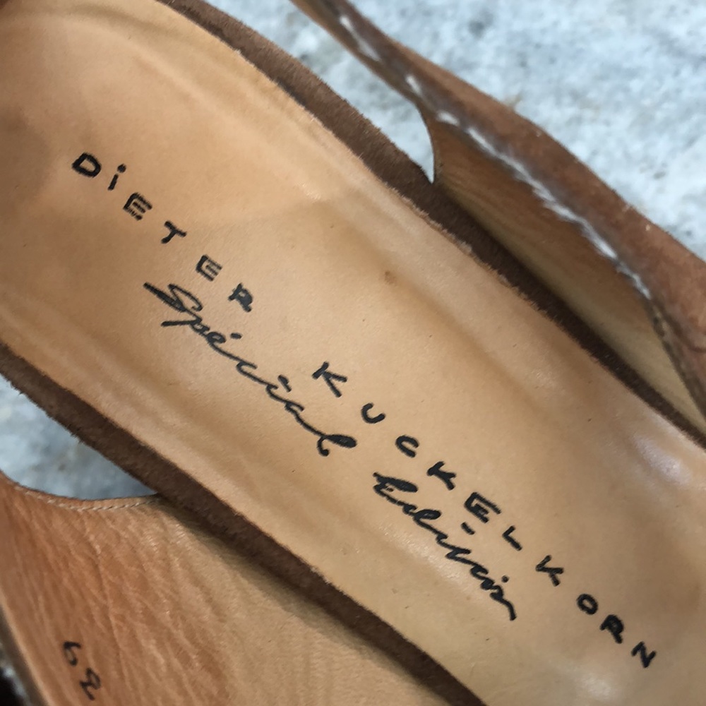 Vintage DIETER KUCKELKORN Special Edition Suede Slingback Heels - Picture 6 of 12